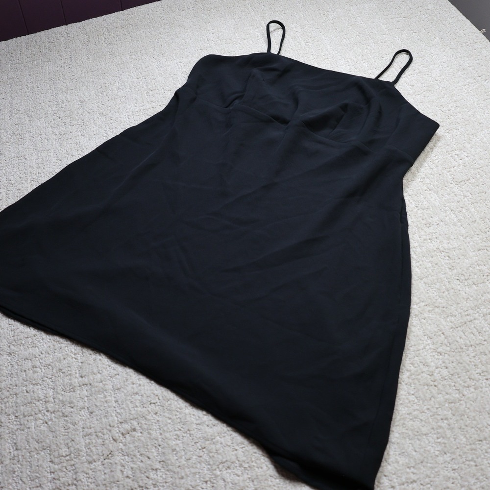 A New Day Womens XXL Black Spaghetti Strap Mini Dress NWT 018 09 2521